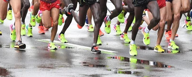 Picture of the shoes the men wore in the marathon at the 2016 Rio Olympics